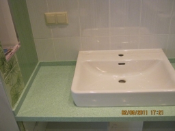 Столешницы для ванной из искусственного камня